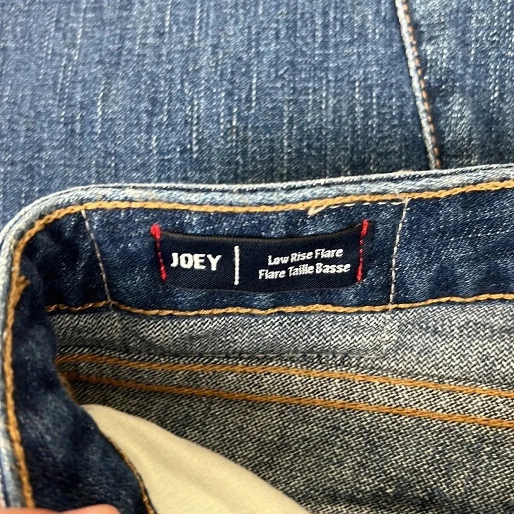 New True Religion Joey Low Rise Flare Flap Pockets Jean Size 27 - Picture 5 of 15
